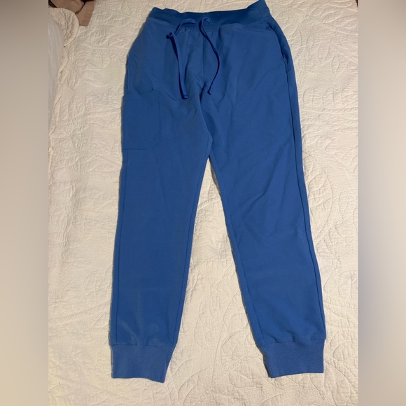 Mandala Pants - Mandala Scrub Jogger Pants - Ceil Blue